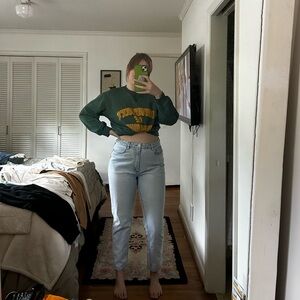 BDG High Waisted Light Wash Mom Jeans